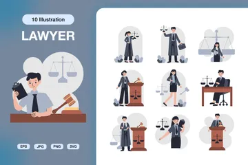 Lawyer Illustration Pack