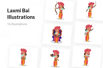 Laxmi Bai Illustration Pack