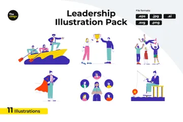 Le développement du leadership Pack d'Illustrations
