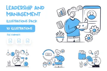 Leadership et gestion Pack d'Illustrations