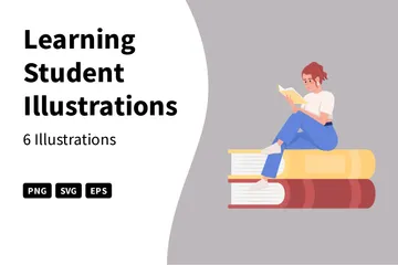 Learning Student Illustration Pack