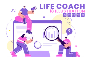 Life-Coach Illustrationspack