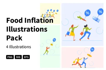 Nahrungsmittelinflation Illustrationspack