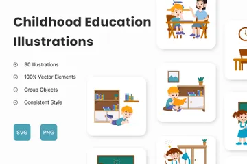 L'éducation de la petite enfance Pack d'Illustrations