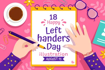 Left Handers Day Illustration Pack
