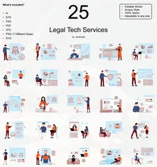 Legal Tech Services Illustration Pack