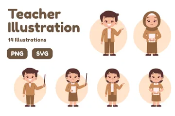 Lehrer Illustrationspack