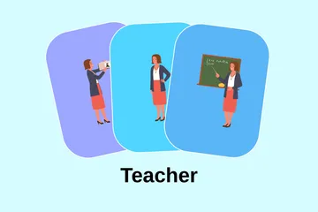 Lehrer Illustrationspack