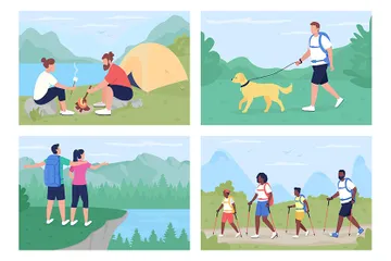 Leisure Activity Outdoors Illustration Pack