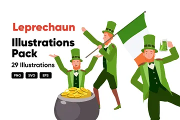 Leprechaun Illustration Pack