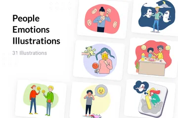 Émotions des gens Pack d'Illustrations