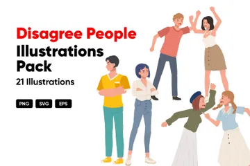 Les gens en désaccord Pack d'Illustrations