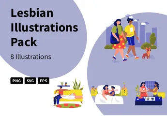 Lesbian Illustration Pack