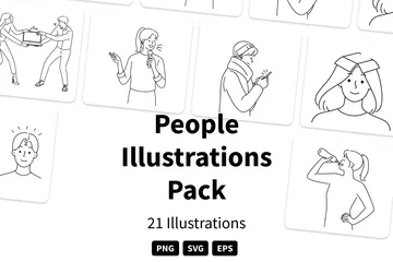Menschen Illustrationspack