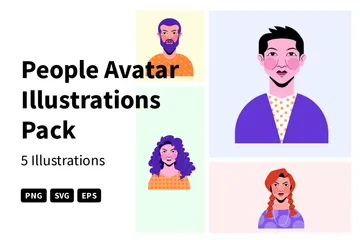 Personen-Avatar Illustrationspack