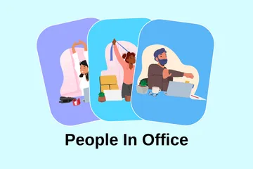 Menschen im Büro Illustrationspack