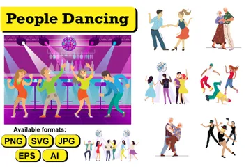 Tanzende Menschen Illustrationspack