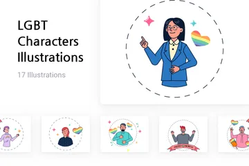 LGBT-Charaktere Illustrationspack