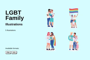 LGBT-Familie Illustrationspack