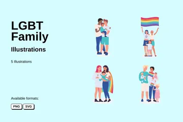 LGBT Family Illustration Pack
