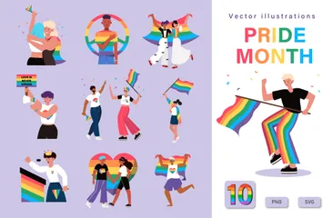 LGBT-Gemeinschaft Illustrationspack