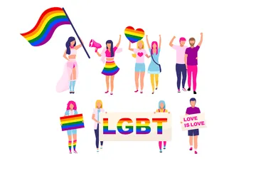 LGBT Members Illustration Pack