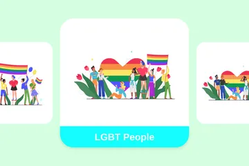 LGBTの人々 イラストパック