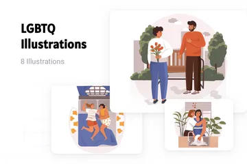 LGBTQ-Beziehungen Illustrationspack