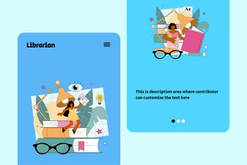 Librarian Illustration Pack