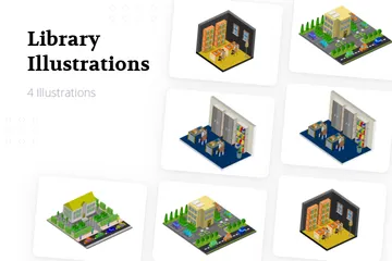 Library Illustration Pack