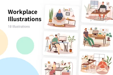 Lieu de travail Pack d'Illustrations