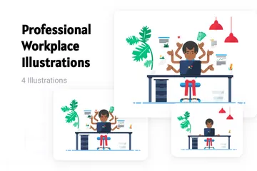 Lieu de travail professionnel Pack d'Illustrations