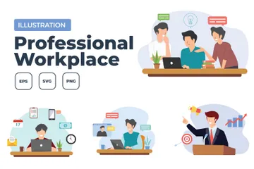 Lieu de travail professionnel Pack d'Illustrations