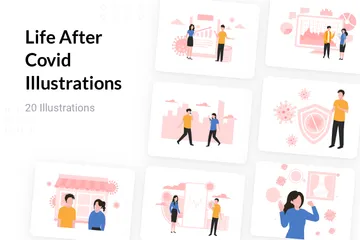 Life After Covid Illustration Pack