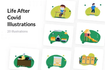 Life After Covid Illustration Pack