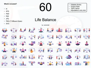 Life Balance Illustration Pack