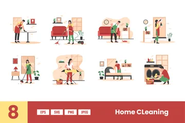Limpieza del hogar Paquete de Ilustraciones