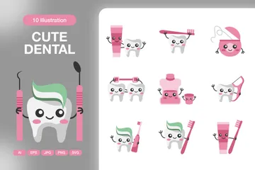 Lindo dental Paquete de Ilustraciones