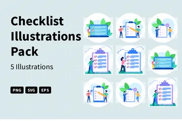 Lista de Verificación Paquete de Ilustraciones