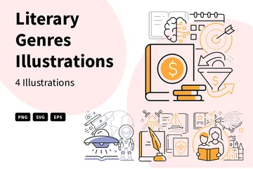 Literary Genres Illustration Pack