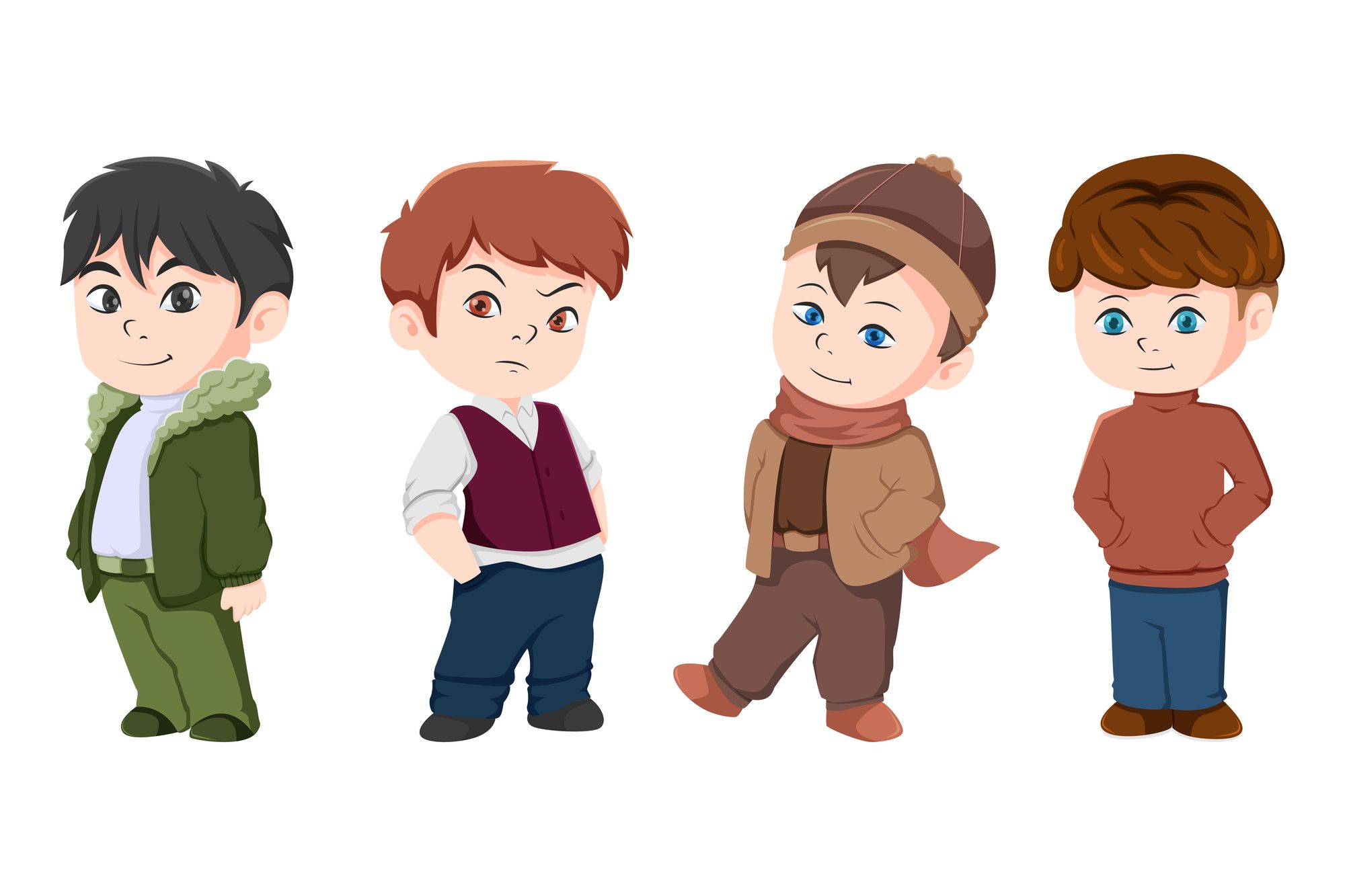 Premium Little Boy Character Illustration pack from People Illustrations