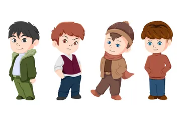 Little Boy Character Illustration Pack