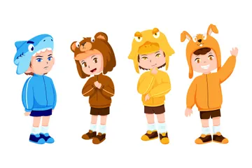 Little Boy Character Illustration Pack