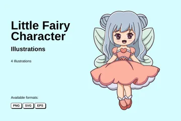 Little Fairy Character Illustration Pack