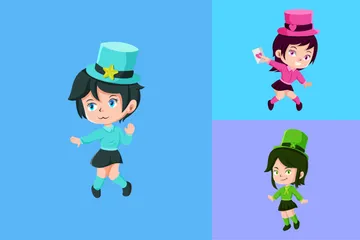Little Magician Character Illustration Pack