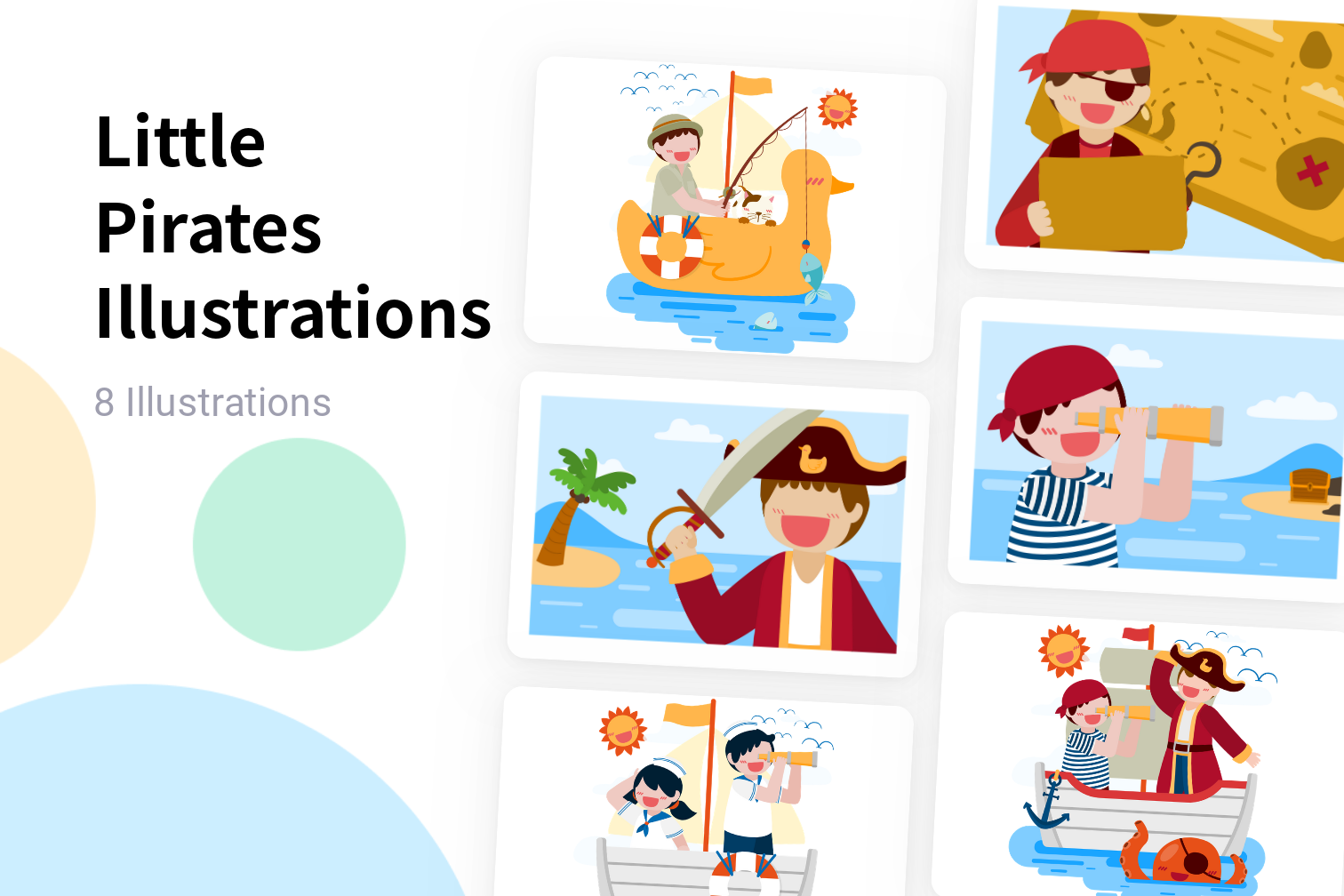 Premium Little Pirates Illustration pack from Miscellaneous Illustrations