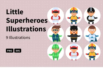 Little Superheroes Illustration Pack