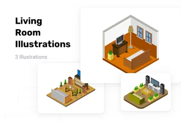 Living Room Illustration Pack