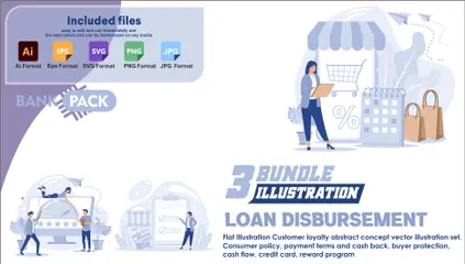 Loan Disbursement Illustration Pack