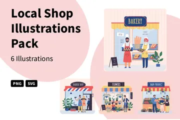 Local Shop Illustration Pack